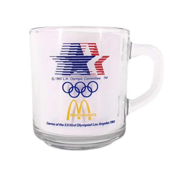 1984 Los Angeles Olympics McDonalds glass coffee mug - Picture 1 of 4
